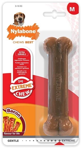Nylabone Dura Chew Voor Harde Bijters Baconsmaak Tot 16 KG