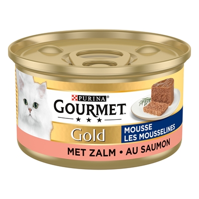 Gourmet Gold Mousse Zalm 24x85g voor katten