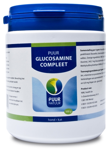 Puur Natuur Glucosamine Extra (compleet) Voor Hond En Kat 500 GR
