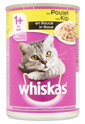 Whiskas Blik Adult Brokjes In Saus Kip 12x400 GR