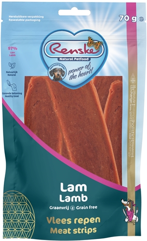 Renske Gezonde Beloning Vlees Strip Lam 70 GR