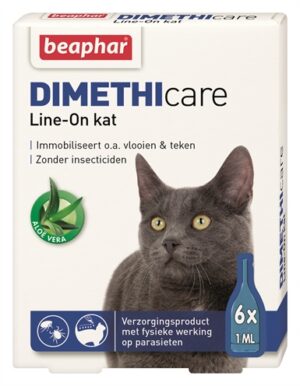 Beaphar Dimethicare Line-on Kat Tegen Vlooien En Teken 6 Pip 1 ML