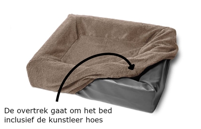 Bia Bed Fleece Hoes Hondenmand Taupe Bia-7 120x100x15 CM
