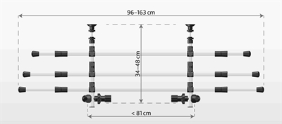 Trixie Hondenrek Auto Zilver / Zwart 96-163x75-110 CM
