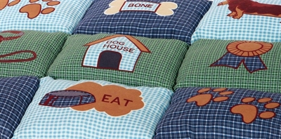 Trixie Hondenkussen Patchwork Blauw / Groen 80x55x3 CM