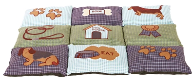 Trixie Hondenkussen Patchwork Blauw / Groen 80x55x3 CM