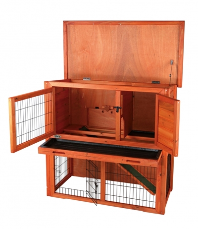 Trixie Natura Konijnenhok Met Ren Bruin 104x97x52 CM
