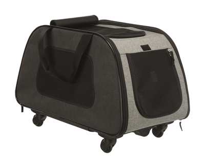 Trixie Reismand Trolley Zwart / Lichtgrijs 67x34x43 CM