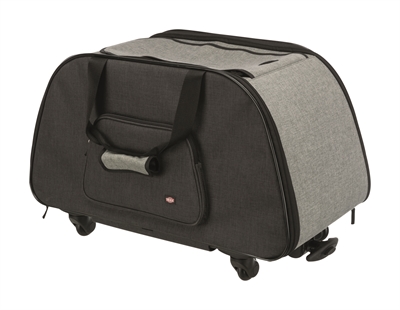 Trixie Reismand Trolley Zwart / Lichtgrijs 67x34x43 CM