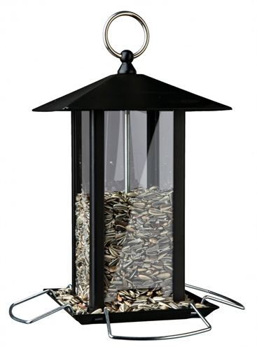 Trixie Voerdispenser Lantaarn Metaal Zwart 19x20x19 CM