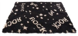 Vetbed Rock Zwart / Beige Gerecycled 75x50 CM