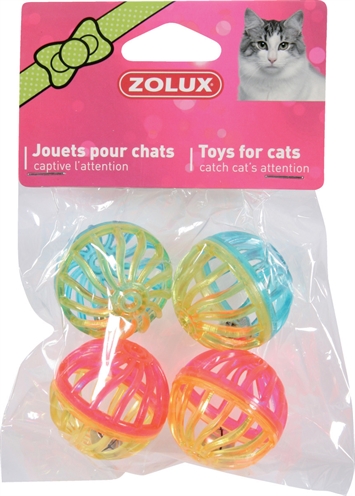 Zolux Kattenspeelgoed Bal Twist Met Bel 4 cm 4 st