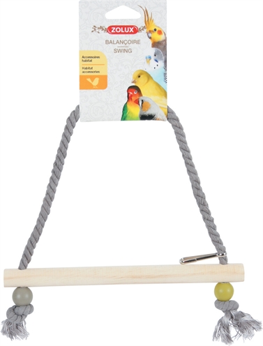 Zolux Schommel Hout Met Touw Assorti 22x1,5x27 CM