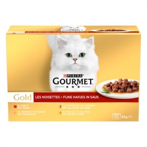 Gourmet Gold 12-pack Fijne Hapjes 12x85 GR
