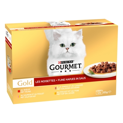 Gourmet Gold 12-pack Fijne Hapjes 12x85 GR