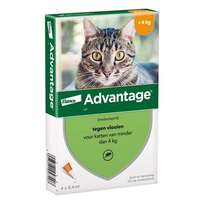 Elanco Advantage Kat 40 Tot 4 KG 4 Pip