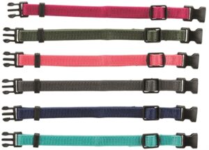 Trixie Puppy Halsbandset Fuchsia/grafiet/indigo/bosgroen/koraal 17-25 CM 6 ST