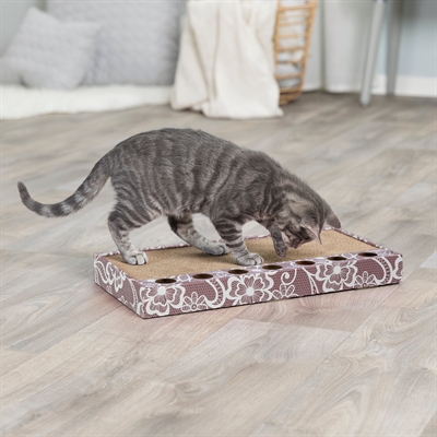 Trixie Krabplank Karton Met Balletjes Roze 48x25 CM