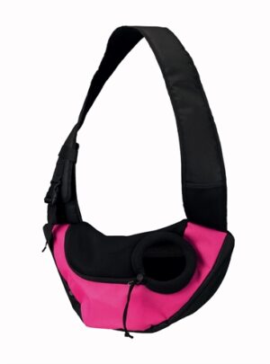Trixie Buikdrager Sling Draagtas Roze / Zwart 50x18x25 CM