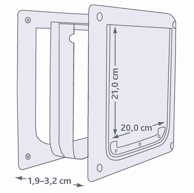 Trixie 2-weg Hondenluik Wit Xs-s 25 X 29 CM