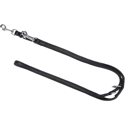 Trixie Hondenriem Politielijn Active Comfort Leer Zwart 200x2 CM
