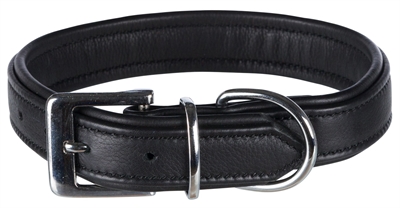 Trixie Halsband Hond Active Comfort Leer Zwart 36-43x3 CM