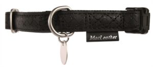 Macleather Halsband Zwart 20-40x1,5 CM