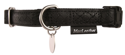 Macleather Halsband Zwart 35-50x2 CM