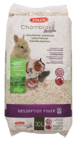 Zolux Hennepvezel Fresh Pioenroos / Aalbes Geur 30 Ltr