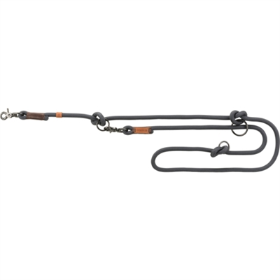 Trixie Hondenriem Be Nordic Verstelbaar Donkergrijs / Bruin 200x0,8 CM