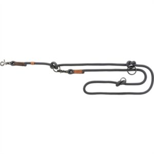 Trixie Hondenriem Be Nordic Verstelbaar Donkergrijs / Bruin 200x1,3 CM