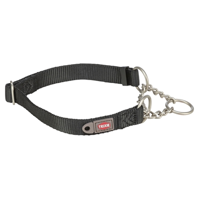 Trixie Halsband Hond Premium Halfslip Halsband Zwart 30-40x1,5 CM