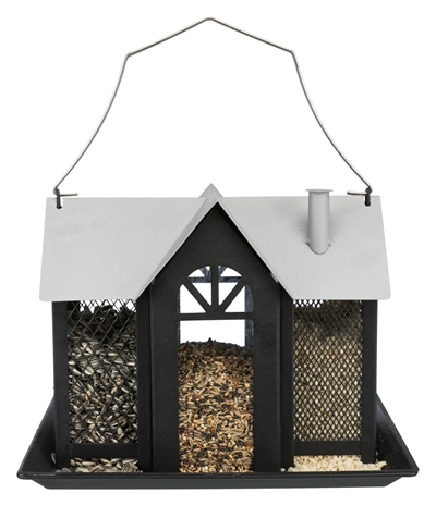 Trixie Voederhuis Villa Metaal Zwart 26x19x19 CM