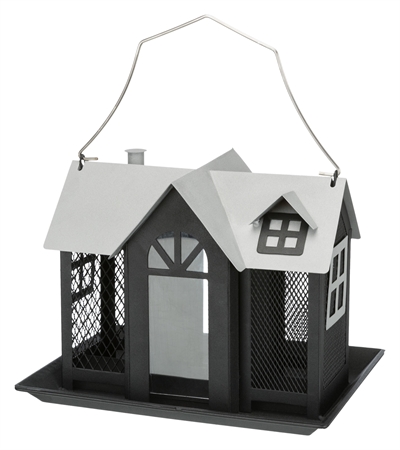 Trixie Voederhuis Villa Metaal Zwart 26x19x19 CM