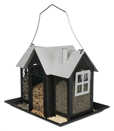 Trixie Voederhuis Villa Metaal Zwart 26x19x19 CM