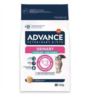 Advance Veterinary Diet Cat Urinary Sterilized Minder Calorieën 7,5 KG