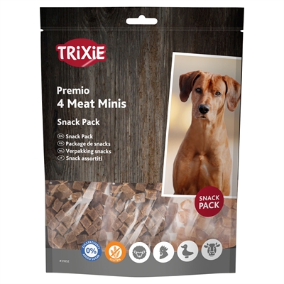 Trixie Premio Vlees Minis Kip / Eend / Rund / Lam 4x100 GR
