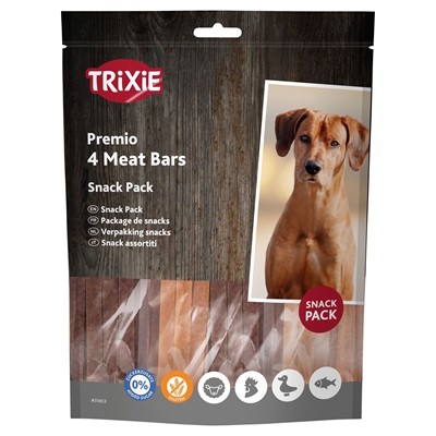 Trixie Premio Vlees Bars Kip / Eend / Lam / Zalm 4x100 GR