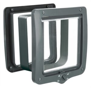 Trixie 4-weg Kattenluik XL Met Tunnel Grijs 24x28 CM