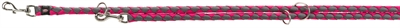 Trixie Hondenriem Cavo Verstelbaar Fuchsia / Grijs 200x1,8 CM