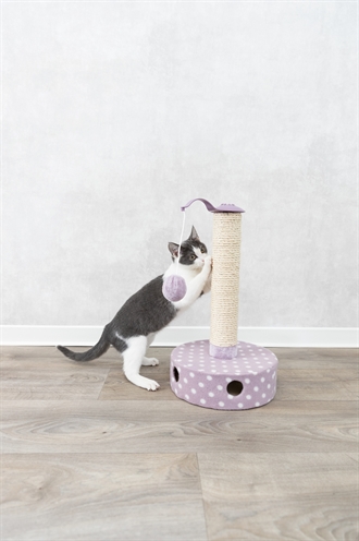 Trixie Junior Krabpaal Fleece Lila 26x26x47 cm voor kittens