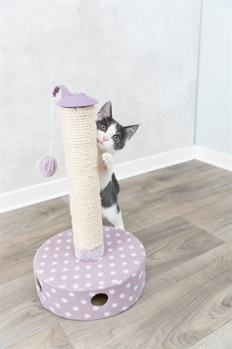 Trixie Junior Krabpaal Fleece Lila 26x26x47 cm voor kittens