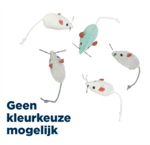 Trixie Pluche Muizen Assorti 5 cm - Kattenspeelgoed met kattenkruid