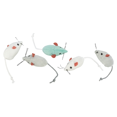 Trixie Pluche Muizen Assorti 5 cm - Kattenspeelgoed met kattenkruid