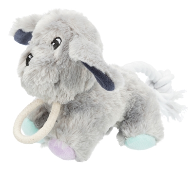 Trixie Junior Pluche Hond Met Touw 24 cm - 3 stuks