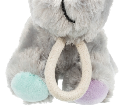 Trixie Junior Pluche Hond Met Touw 24 cm - 3 stuks