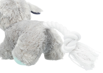 Trixie Junior Pluche Hond Met Touw 24 cm - 3 stuks