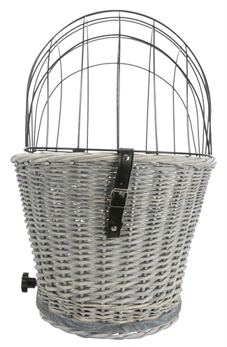 Trixie Fietsmand Bagagedrager Grijs 55x35x49 cm met Rooster