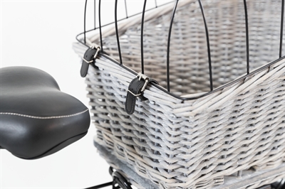 Trixie Fietsmand Bagagedrager Grijs 55x35x49 cm met Rooster