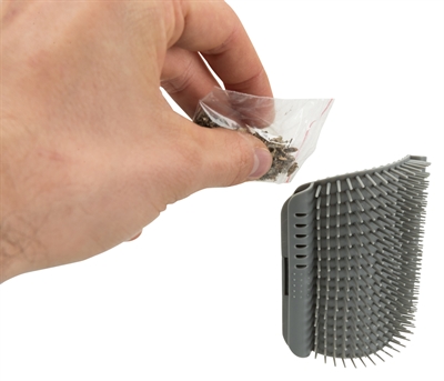 Trixie Massageborstel Muur Hoek Grijs 8x13 cm voor katten